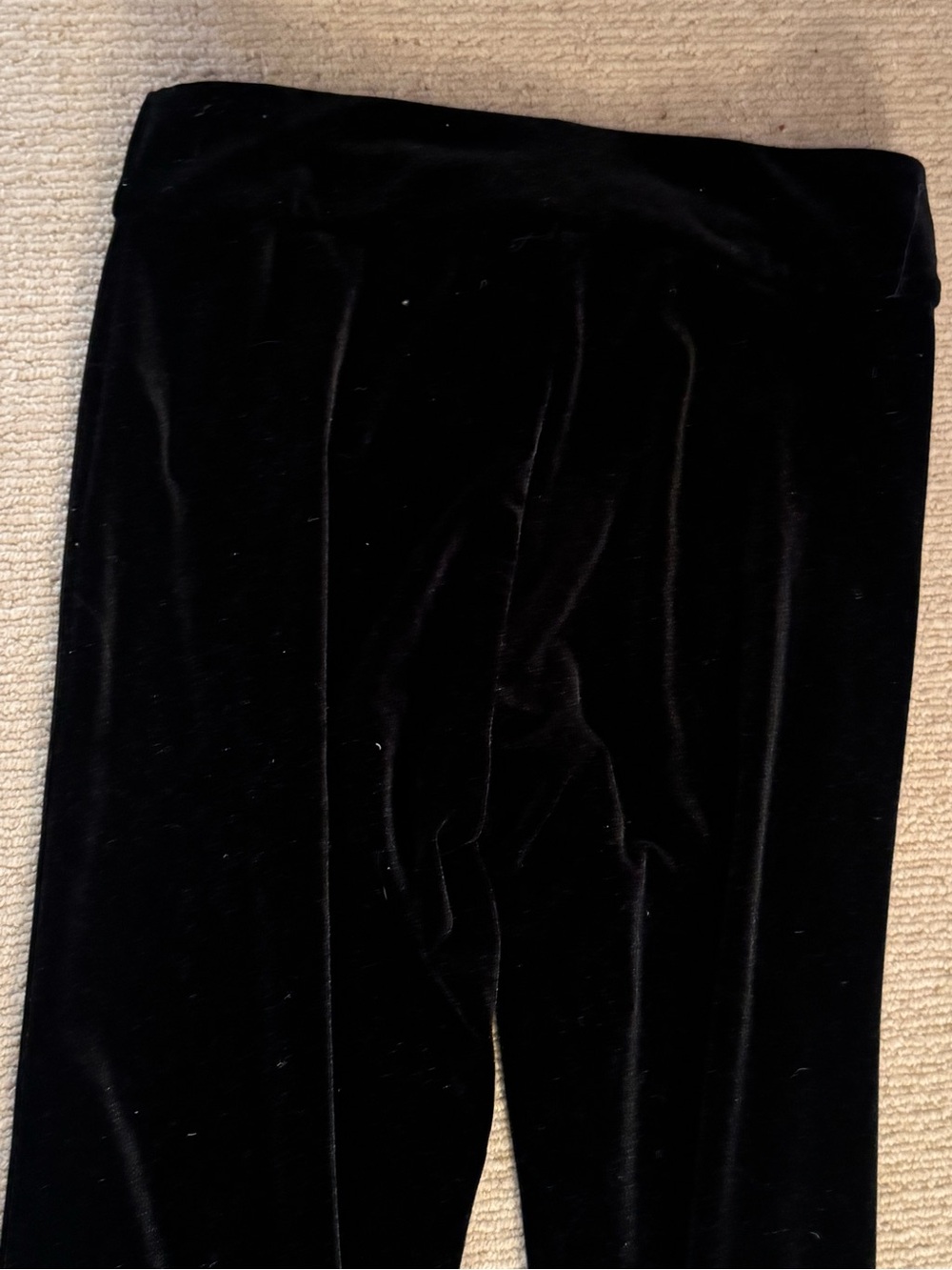 Women's Black Velvet Leggings